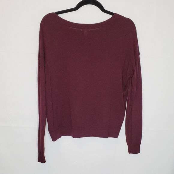 BP. by Nordstrom Lightweight Burgundy Red Woven Casual Oversized Sweater Small - Picture 2 of 9